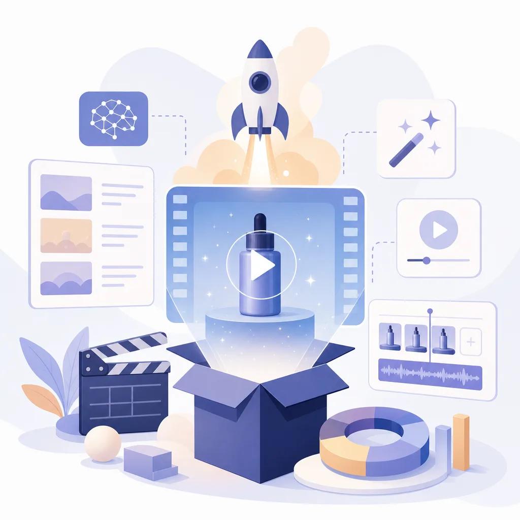 Illustration related to ai video tools for product launches