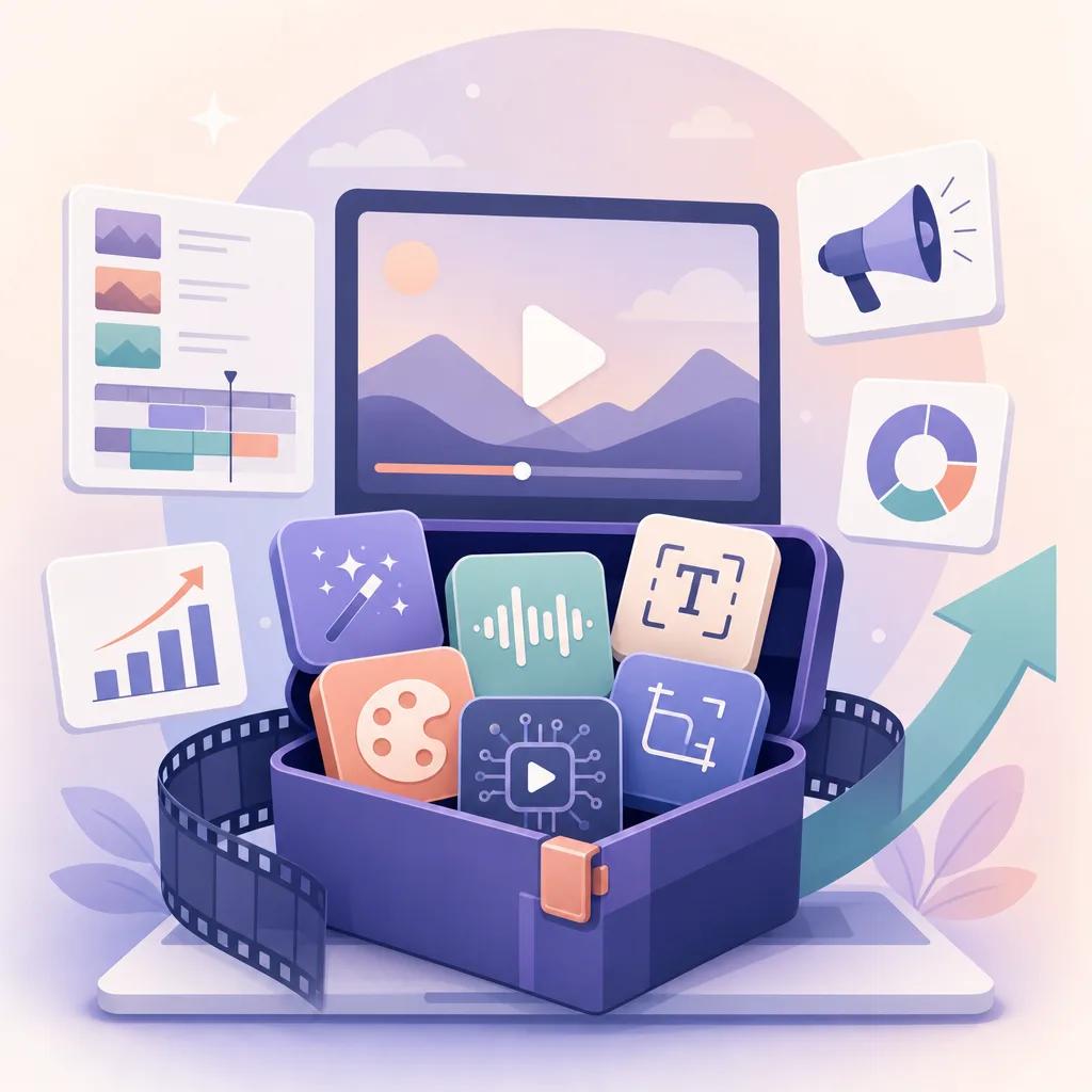 Illustration related to best ai tools for digital marketing videos