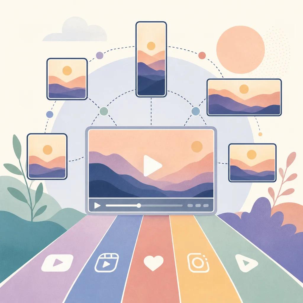 Illustration related to best ai video formats for social media