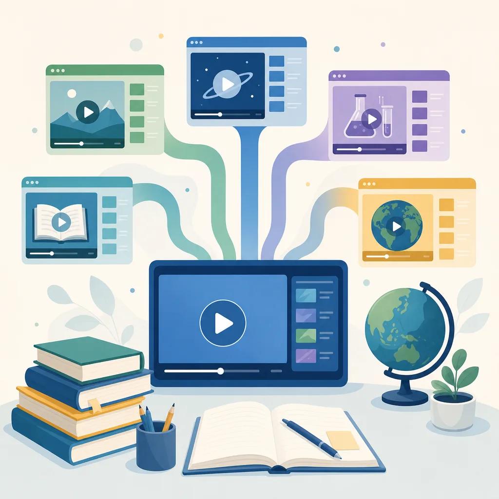 Illustration related to best ai video platforms for educational content