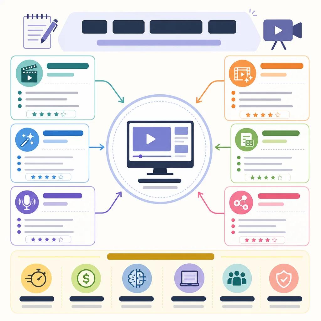 Diagram explaining best ai video platforms for journalists