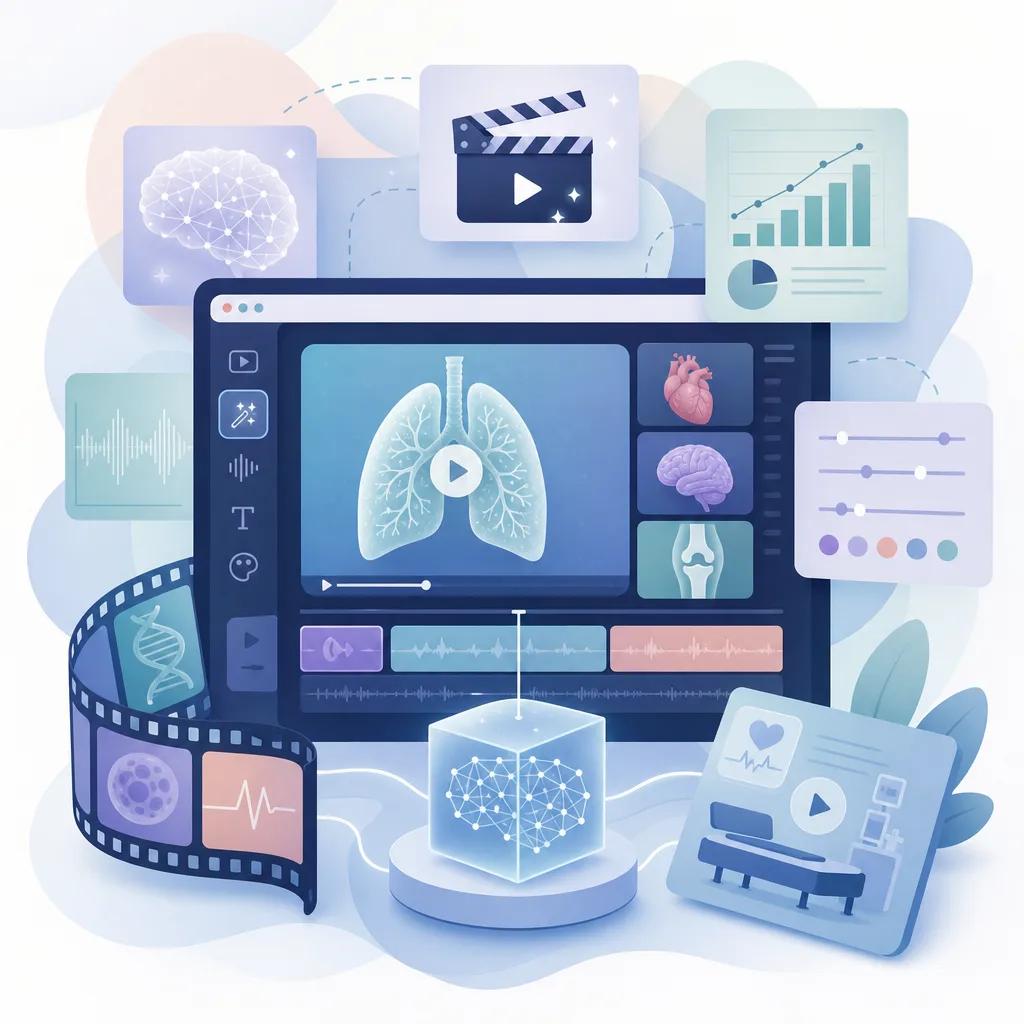 Illustration related to best ai video tools for healthcare content
