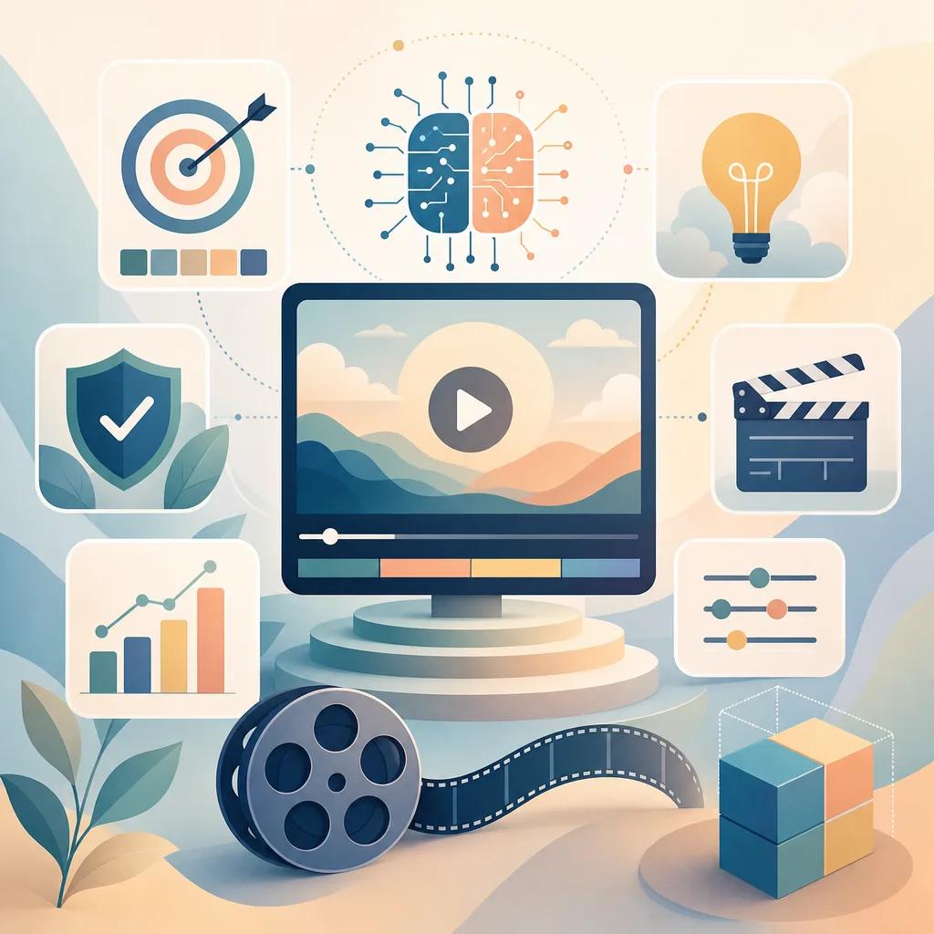 Illustration related to best practices for ai in promotional videos
