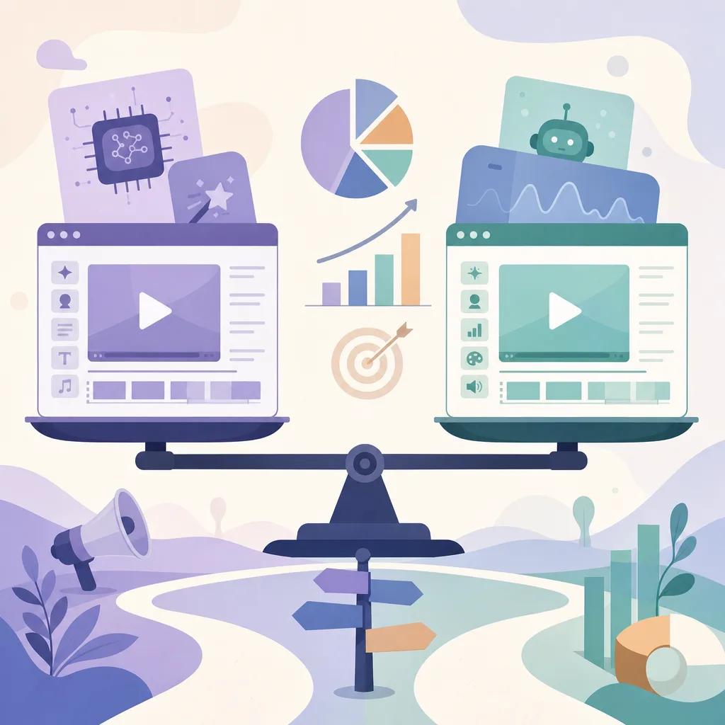 Illustration related to compare ai video platforms for marketing