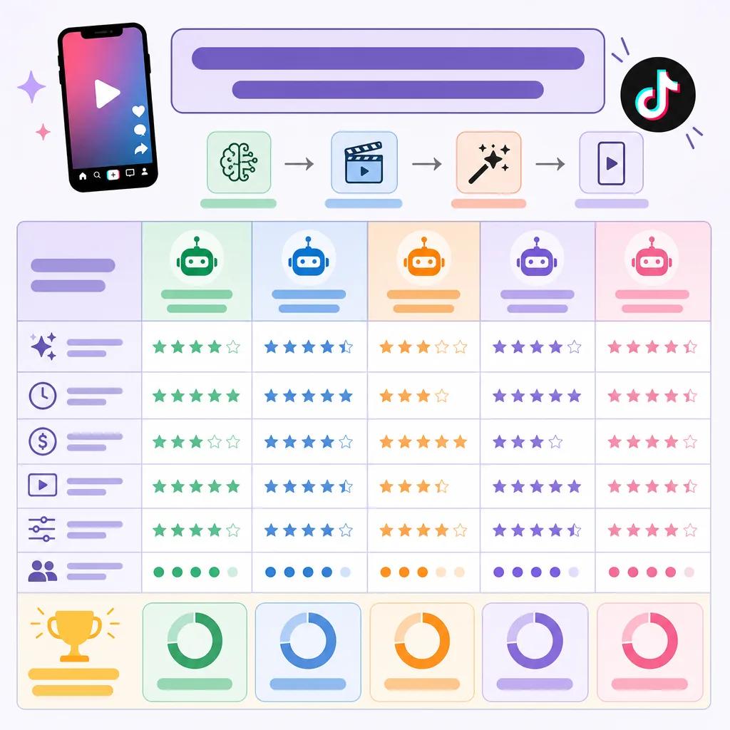 Diagram explaining comparing ai video generators for tiktok