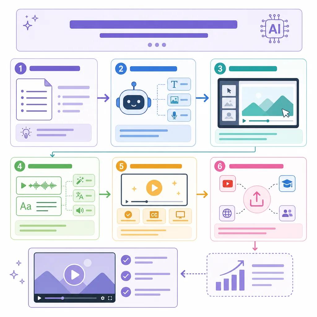Diagram explaining create tutorial videos with ai