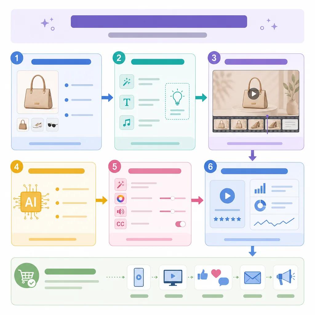 Diagram explaining creating ai video ads for ecommerce