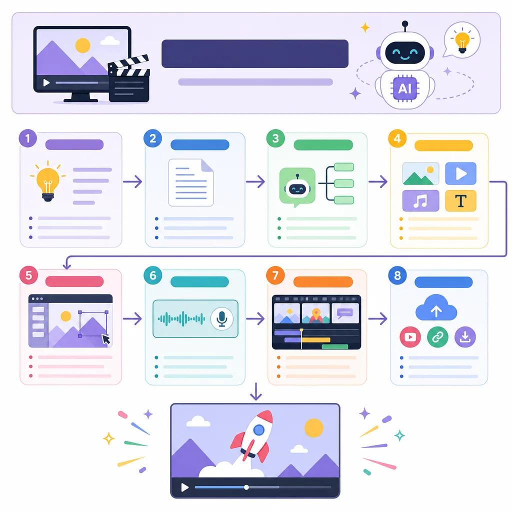 Diagram explaining creating animated explainer videos with ai