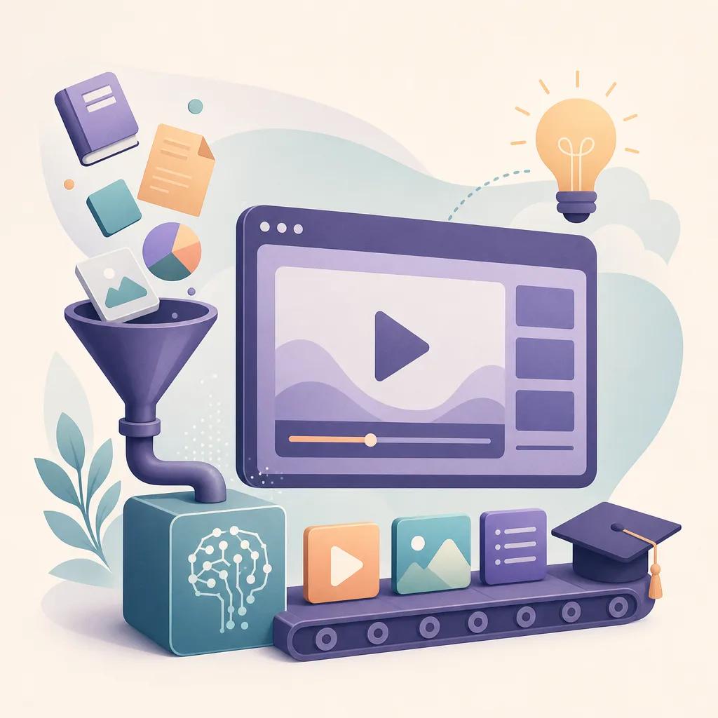 Illustration related to creating educational tutorials with ai videos