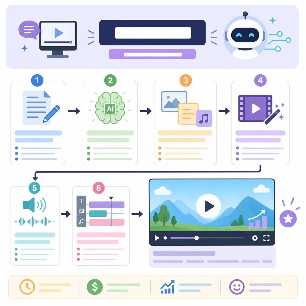 Diagram explaining creating engaging explainer videos with ai