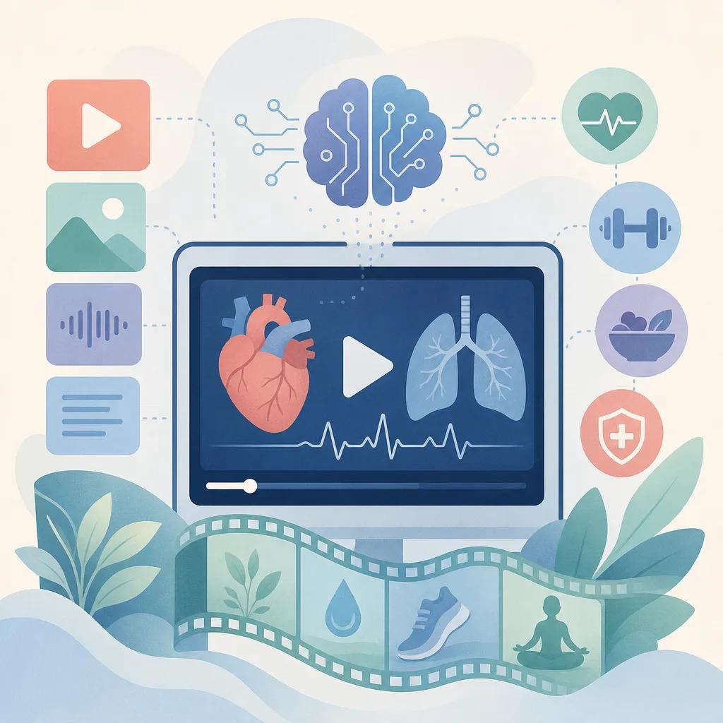 Illustration related to creating engaging health videos with ai
