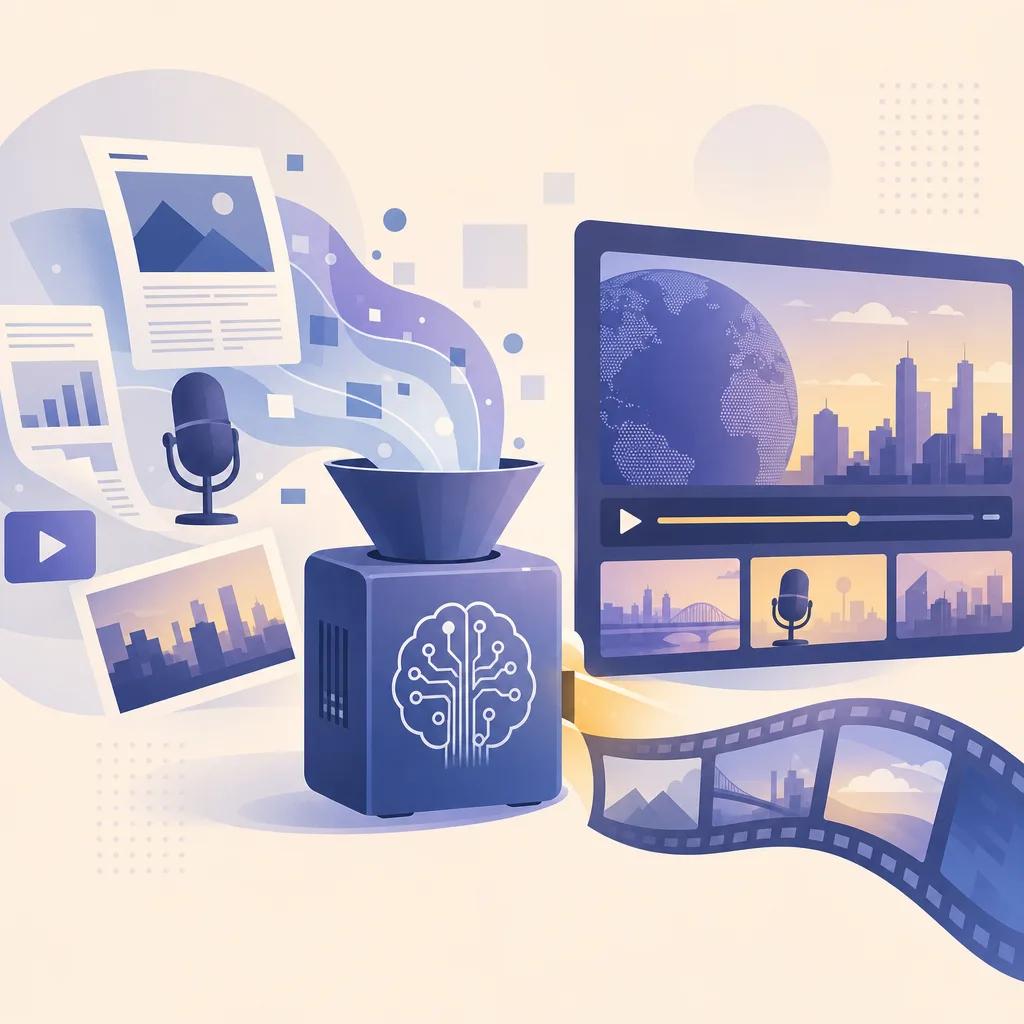 Illustration related to creating news videos using ai