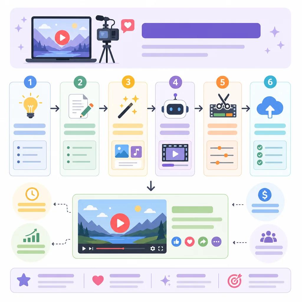 Diagram explaining creating vlogs with ai video creation