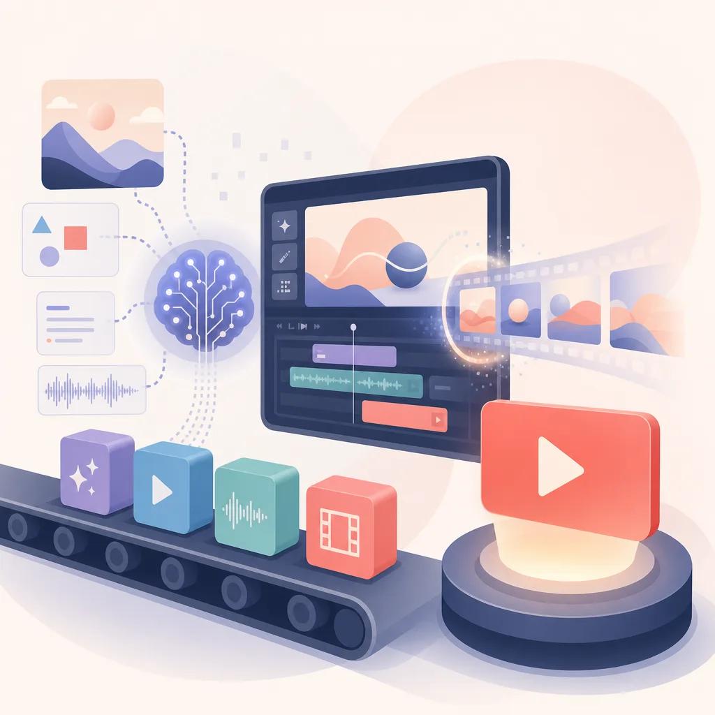 Illustration related to creating youtube ads with ai video tools