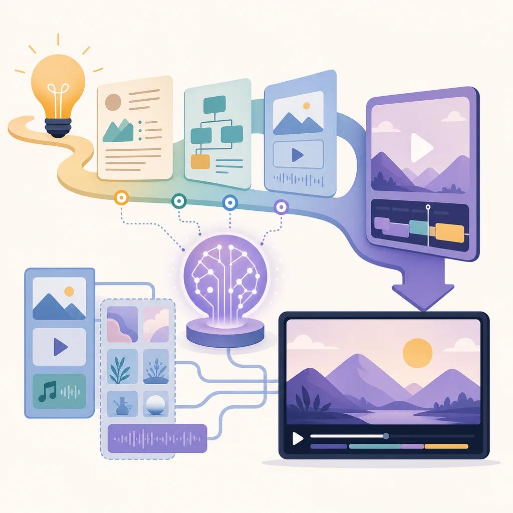 Illustration related to how to create ai-driven explainer videos