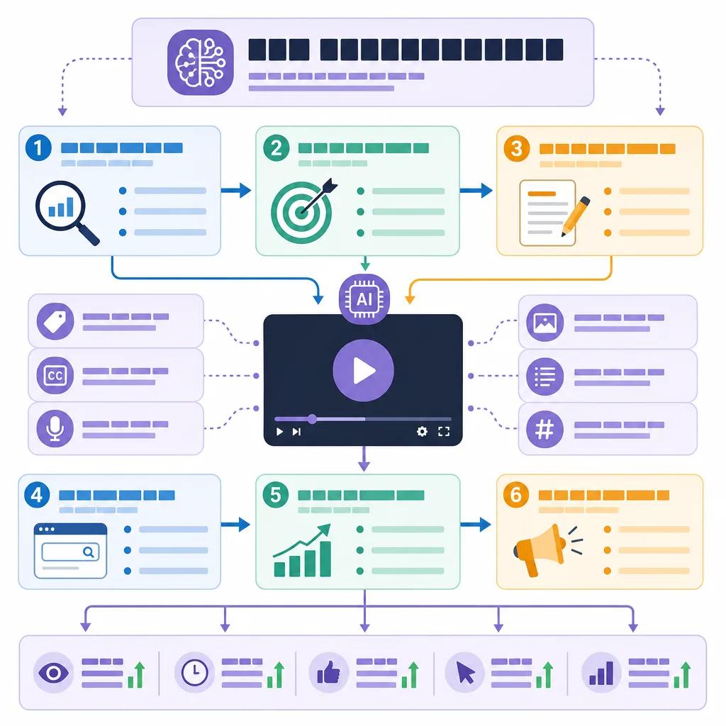 Diagram explaining how to optimize ai video seo