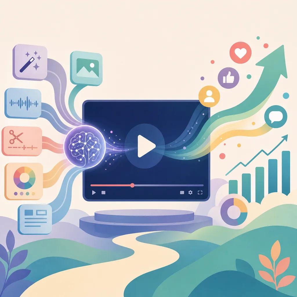 Illustration related to how to improve video engagement with ai tools