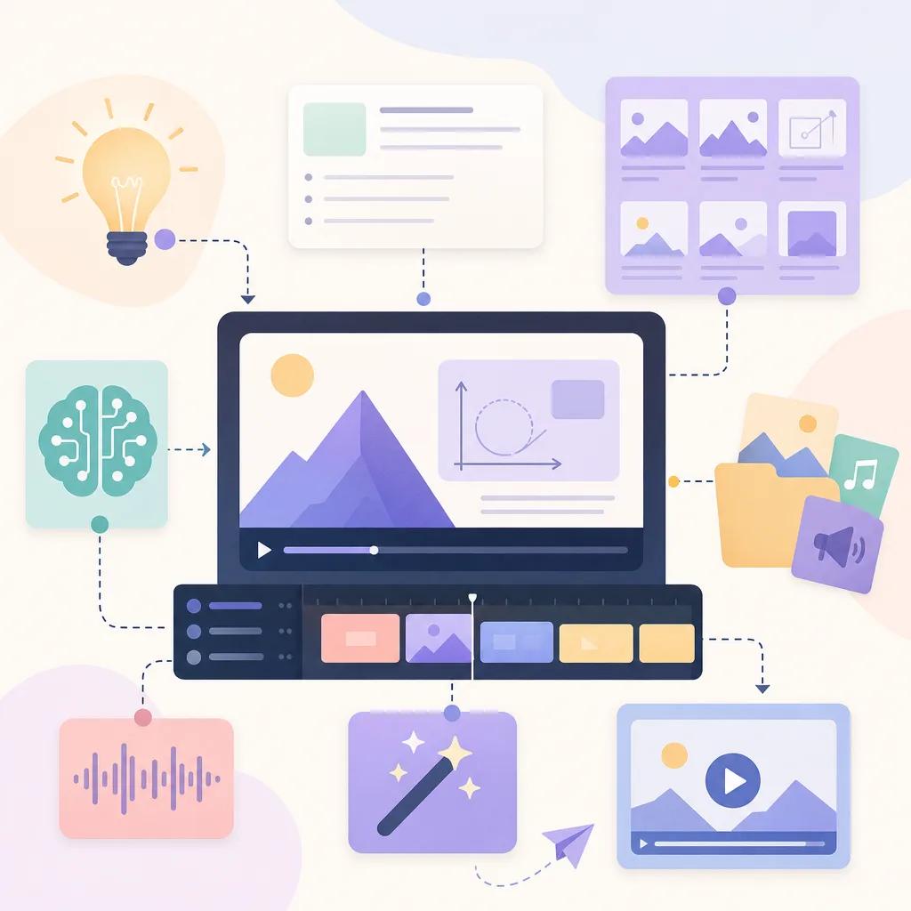 Illustration related to how to make educational videos with ai