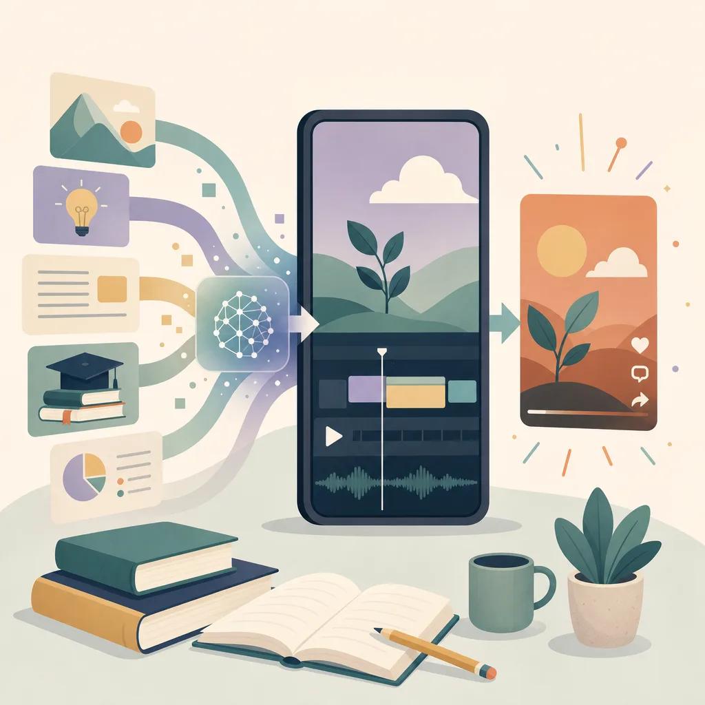 Illustration related to making educational shorts with ai