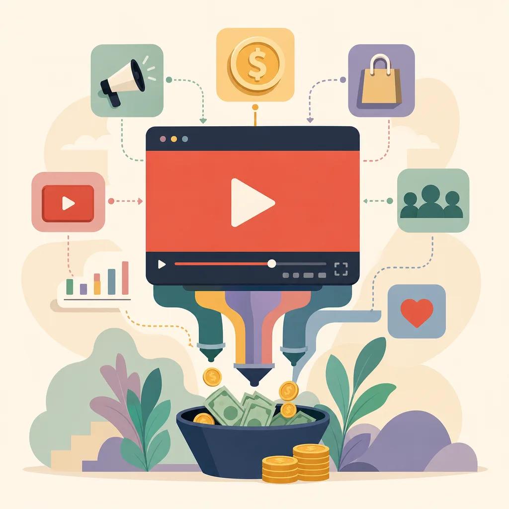 Illustration related to monetization strategies for youtube videos