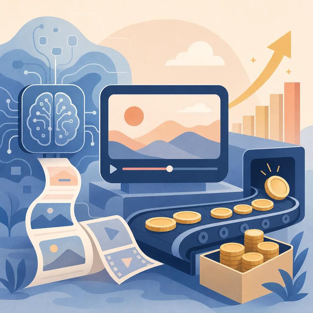 Illustration related to monetizing youtube content with ai