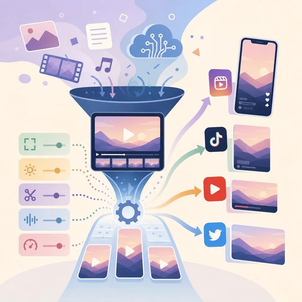 Illustration related to how to optimize ai video for social media