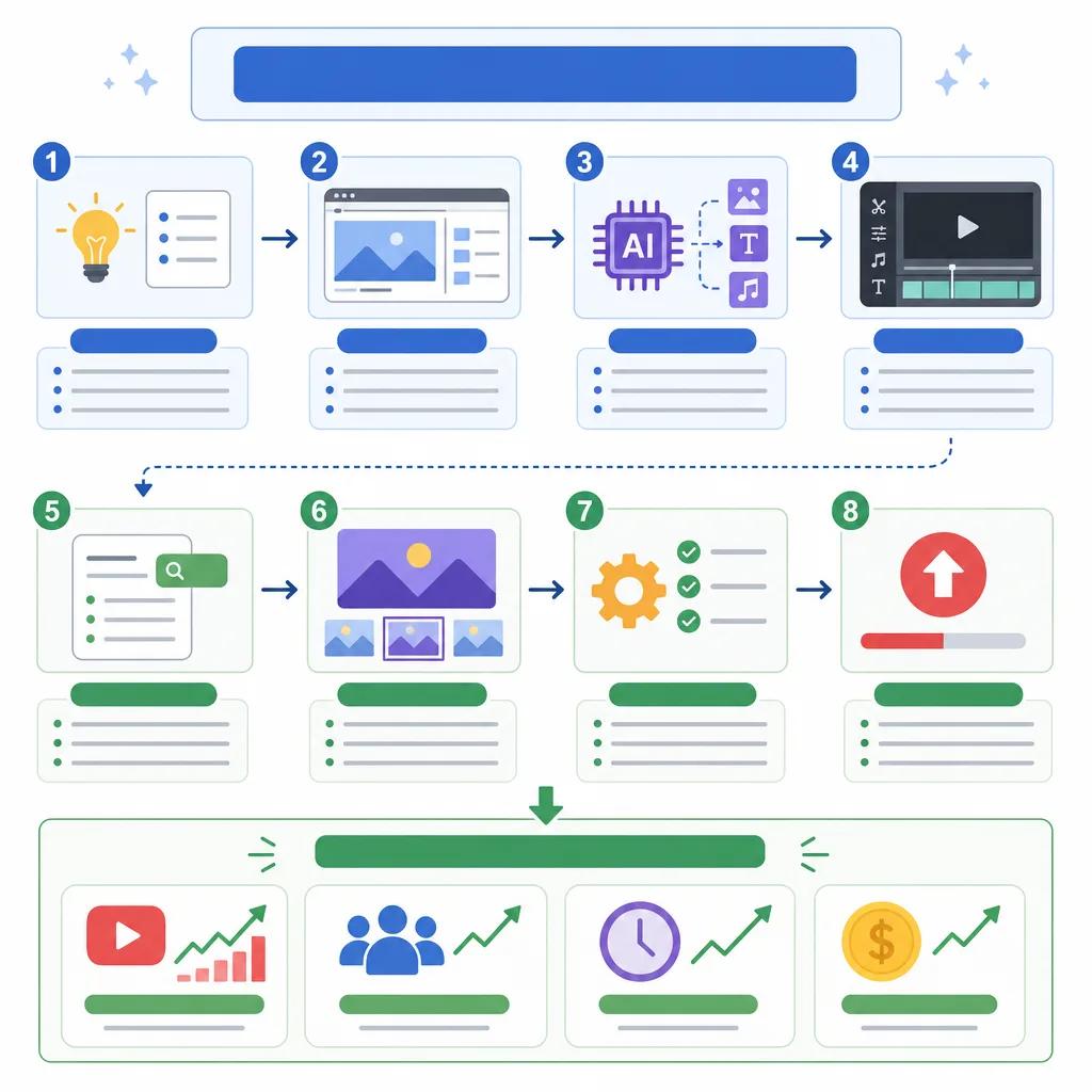 Diagram explaining how to optimize ai video for youtube
