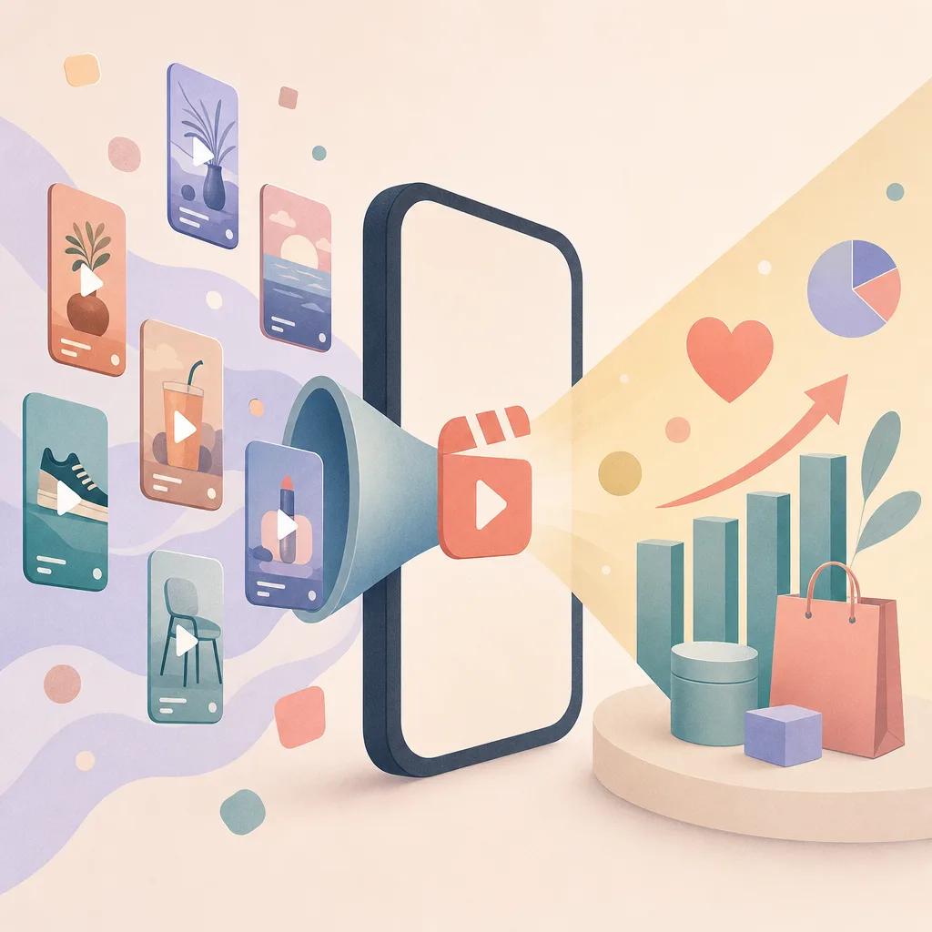 Illustration related to short video content for brands