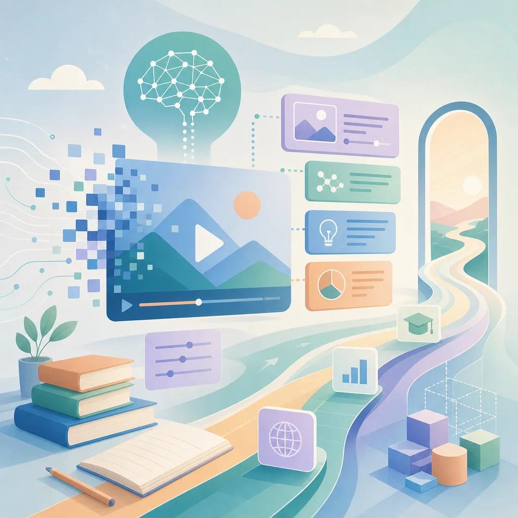 Illustration related to trends in ai video for education 2026
