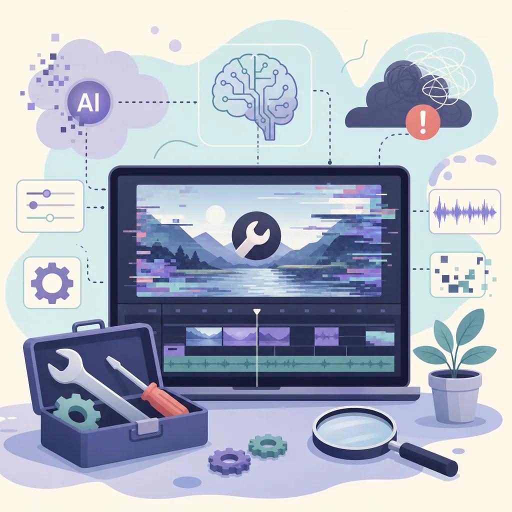 Illustration related to troubleshoot ai video editing problems
