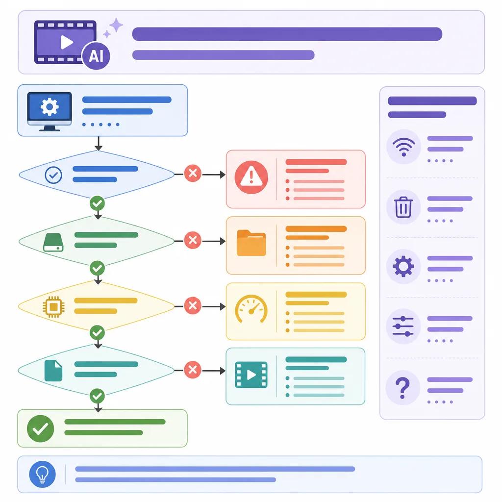 Diagram explaining troubleshoot ai video export issues