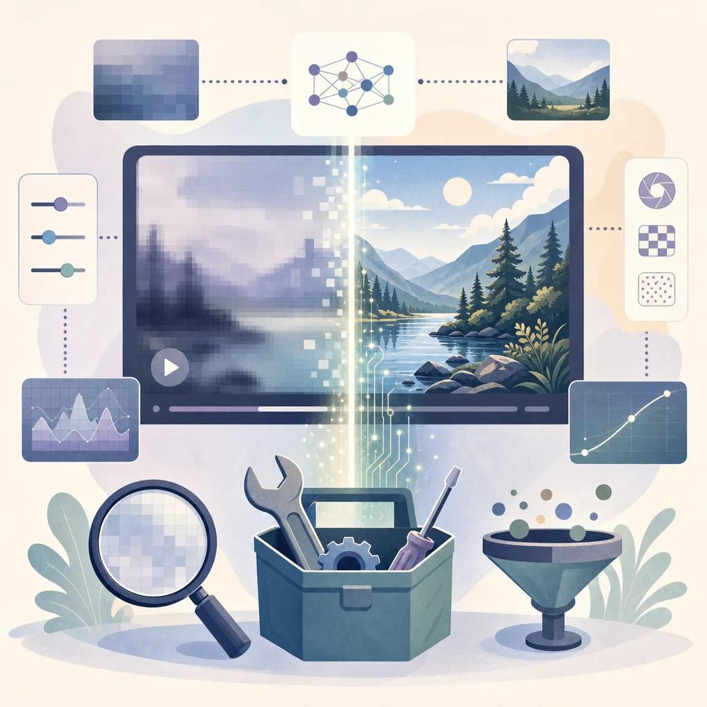 Illustration related to troubleshooting ai video clarity issues