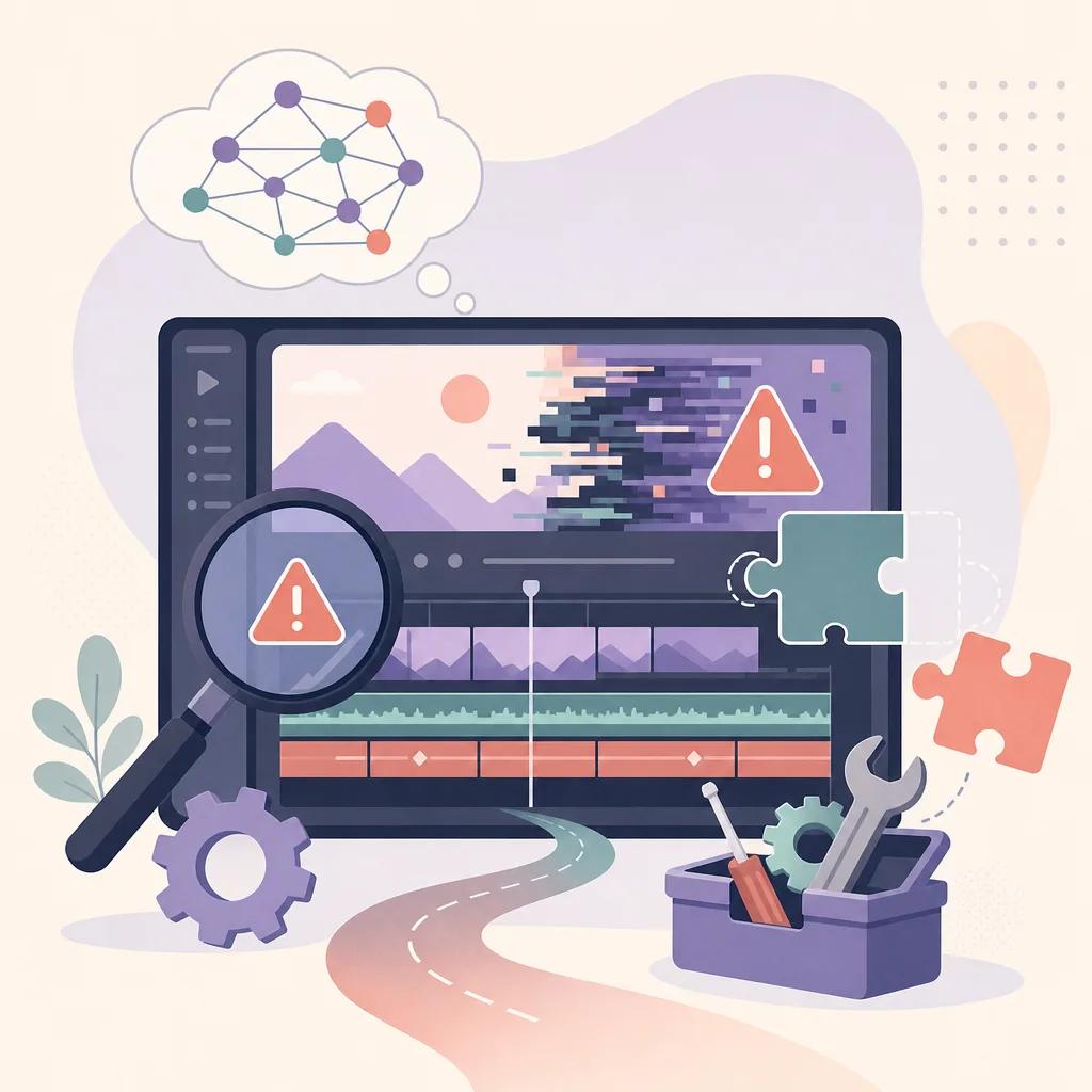 Illustration related to troubleshooting ai video editing errors