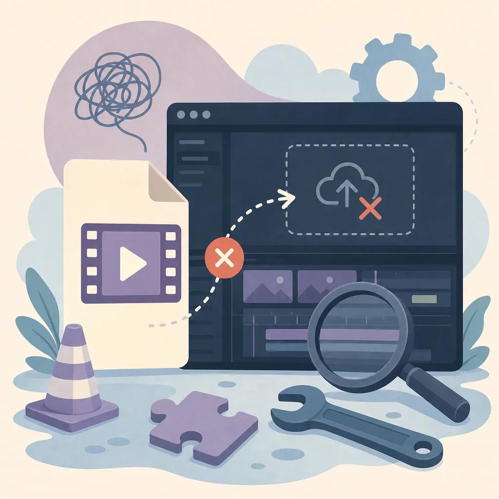 Illustration related to troubleshooting ai video import issues