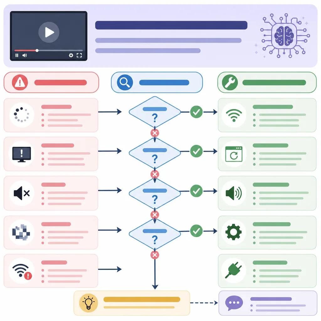 Diagram explaining troubleshooting ai video playback issues