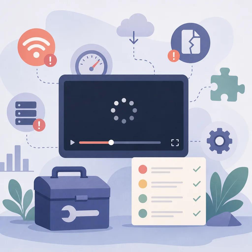 Illustration related to troubleshooting common ai video playback issues