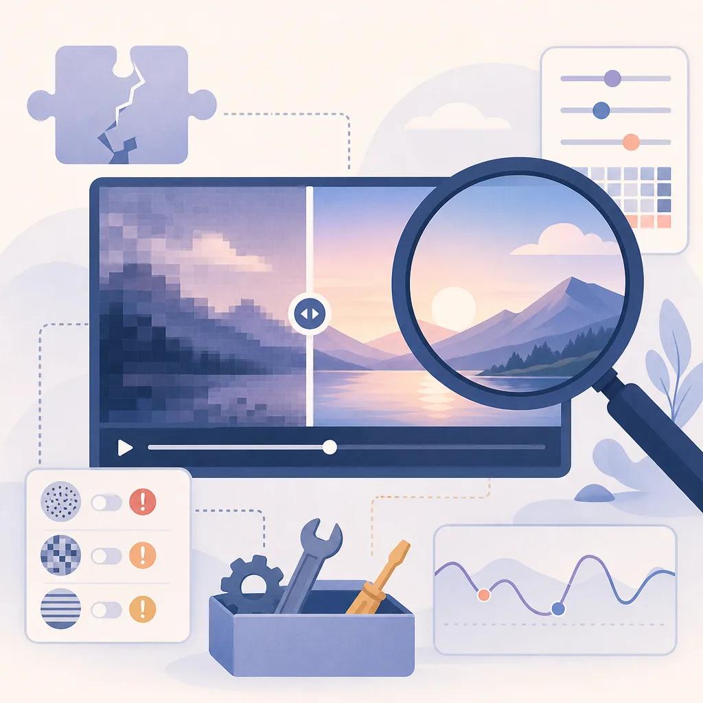Illustration related to troubleshooting ai video quality issues