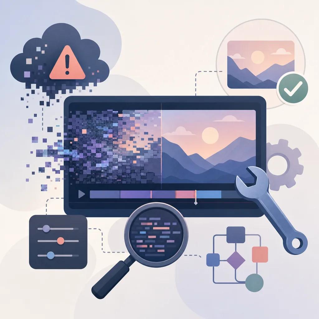 Illustration related to troubleshooting ai video rendering errors
