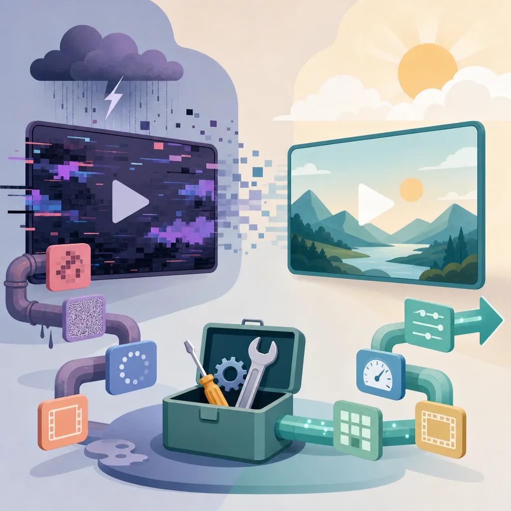 Illustration related to troubleshooting common ai video rendering issues