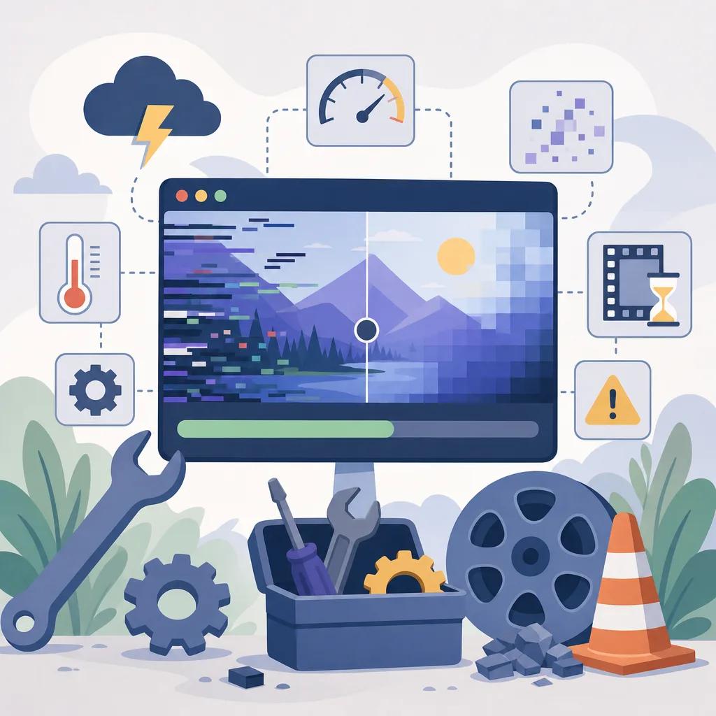 Illustration related to troubleshooting common video rendering issues