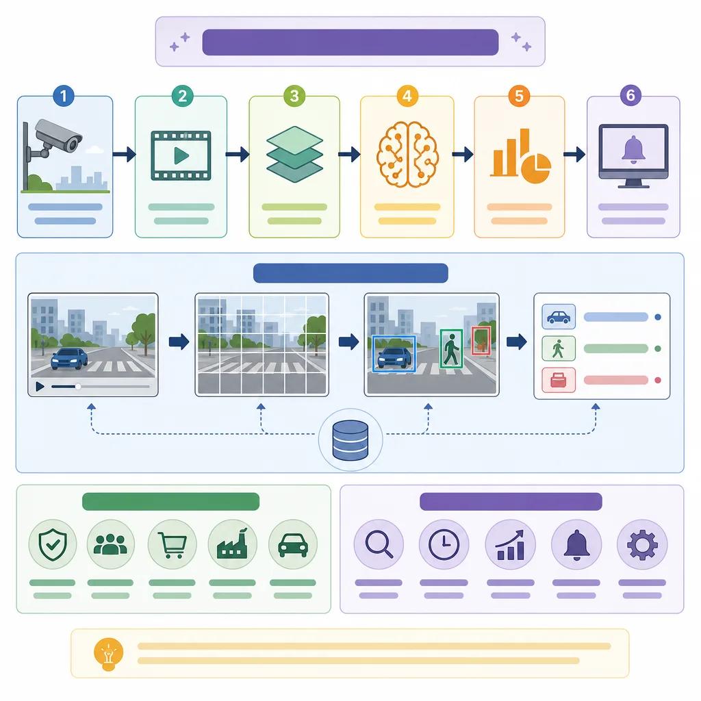 Diagram explaining understanding ai video analytics