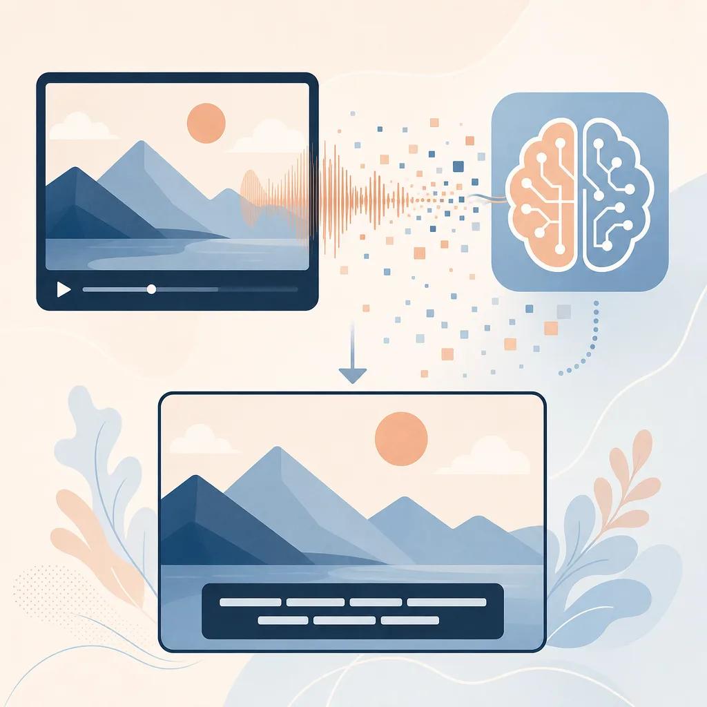 Illustration related to using ai for automatic subtitles