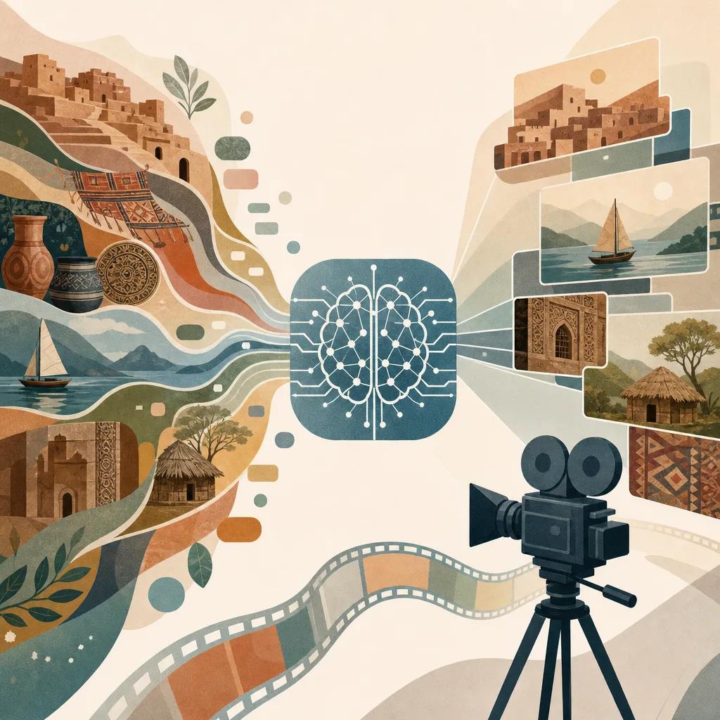 Illustration related to using ai for cultural documentary videos