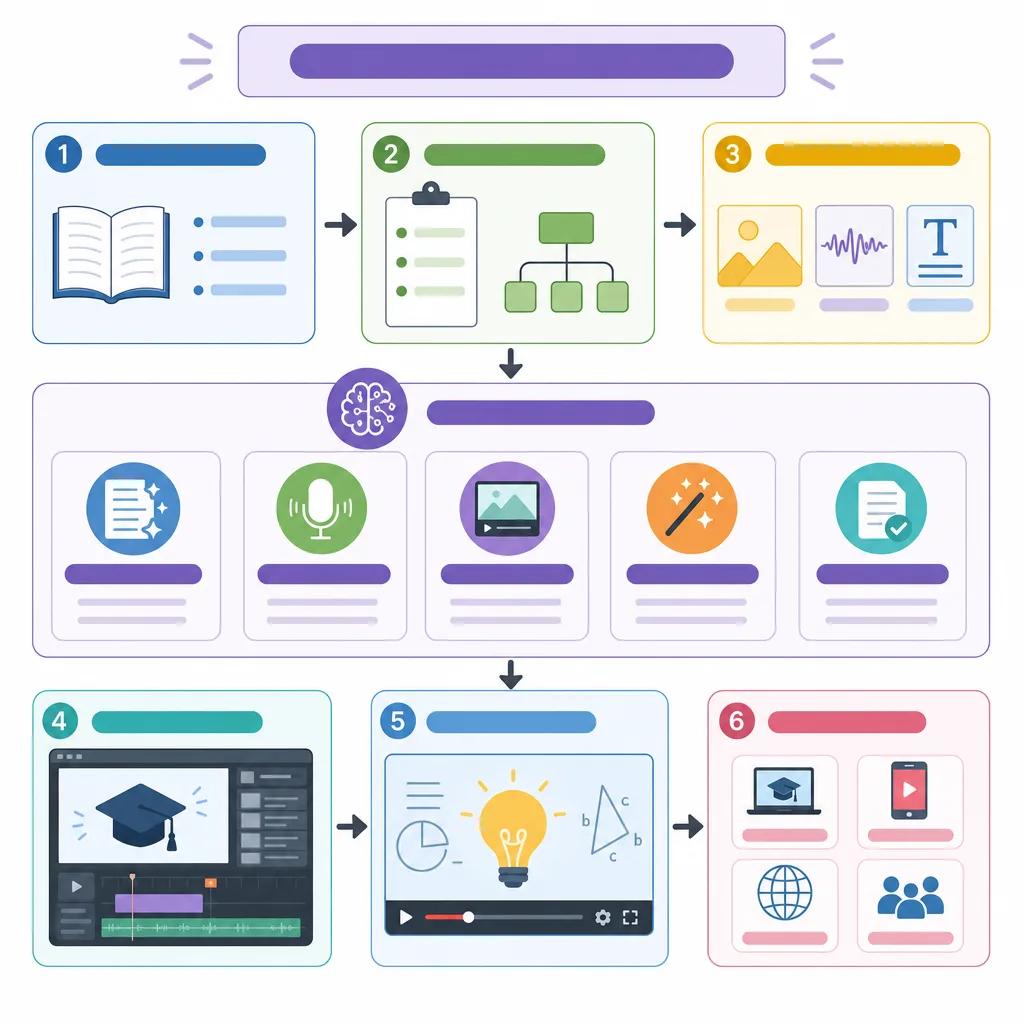 Diagram explaining using ai for educational explainer videos