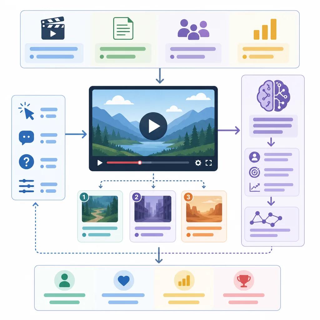 Diagram explaining using ai for interactive video experiences
