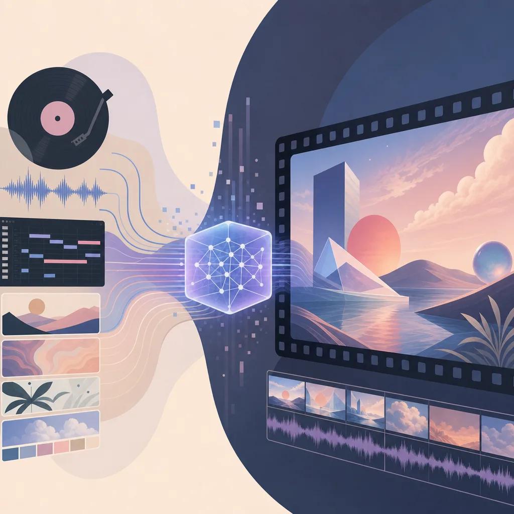 Illustration related to using ai for music video production
