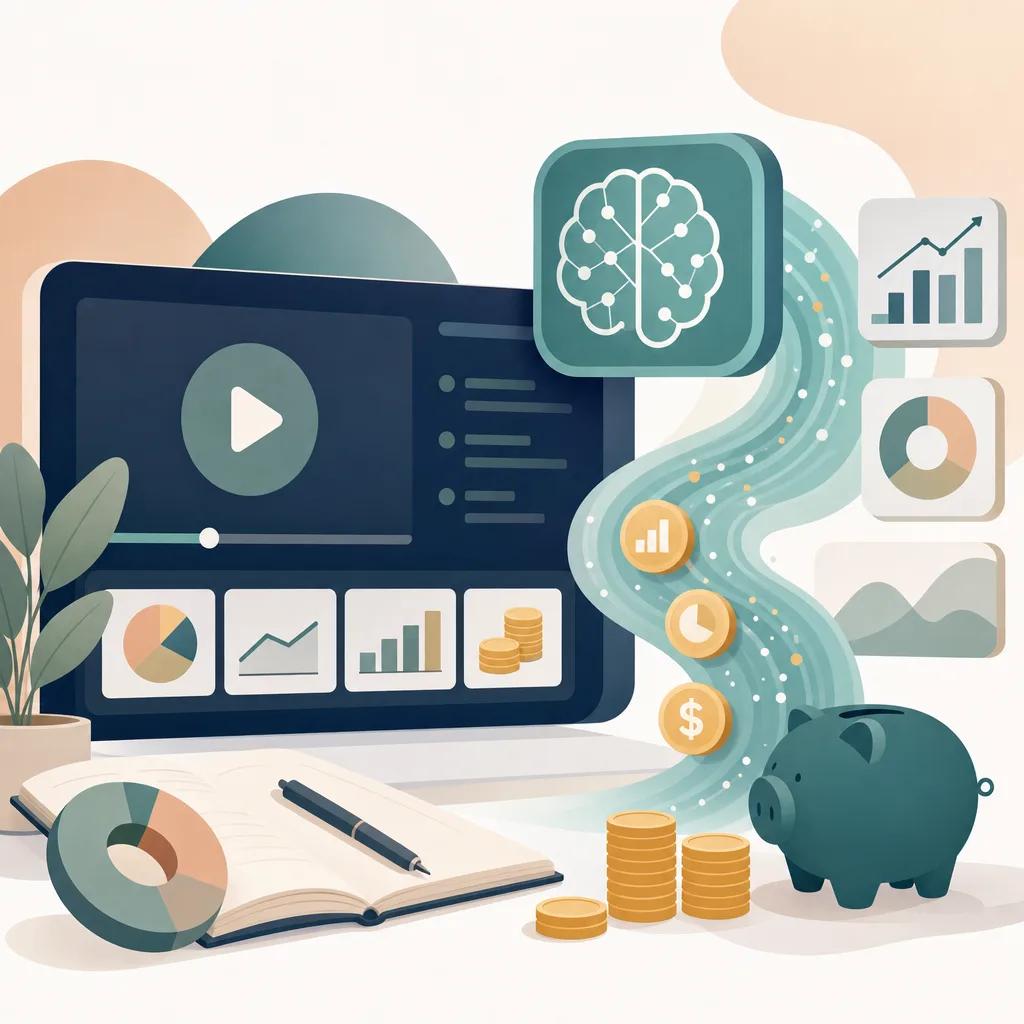 Illustration related to using ai for personal finance video content