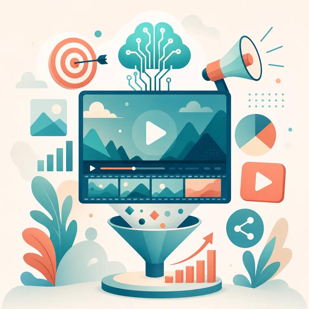 Illustration related to using ai video for digital marketing