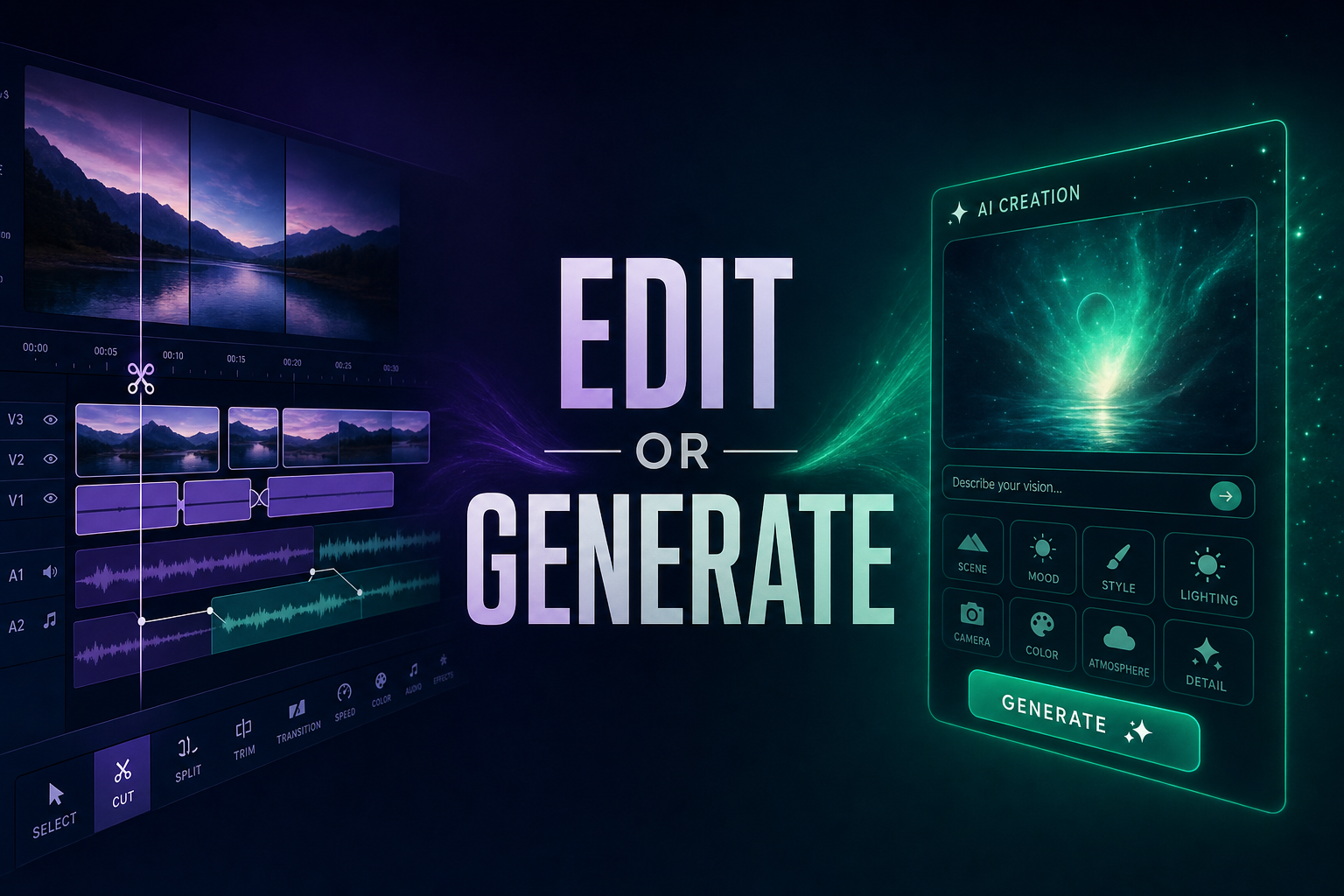 Vexub vs CapCut in 2026: AI generator vs manual editor